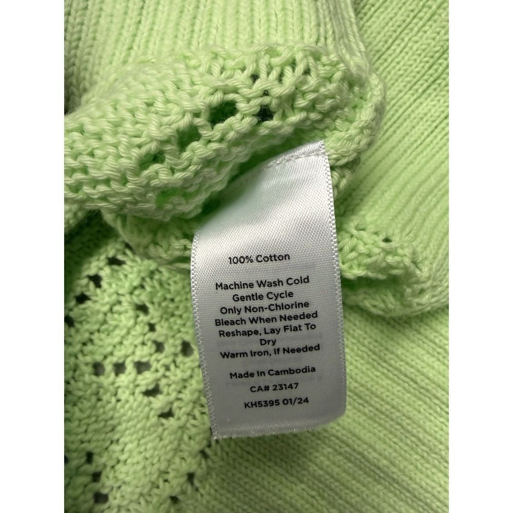 Talbots Cropped Shaker Stitch Sweater Vest. Mint green. Sz M.NWT.MSRP $79.50 - Picture 9 of 11